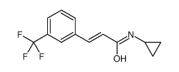 (E)-N-cyclopropyl-3-[3-(trifluoromethyl)phenyl]prop-2-enamide结构式