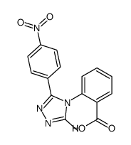 2-[3-methyl-5-(4-nitrophenyl)-1,2,4-triazol-4-yl]benzoic acid结构式