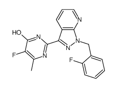 5-fluoro-2-[1-(2-fluorobenzyl)-1H-pyrazolo[3,4-b]pyridin-3-yl]-6-methyl-4-pyrimidinol Structure