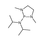 1,3-dimethyl-N,N-di(propan-2-yl)-1,3,2-diazaphospholidin-2-amine结构式