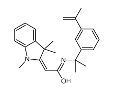 N-[2-(3-prop-1-en-2-ylphenyl)propan-2-yl]-2-(1,3,3-trimethylindol-2-ylidene)acetamide Structure