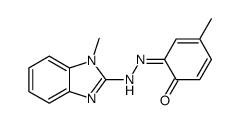 4-methyl-6-[(1-methylbenzimidazol-2-yl)hydrazinylidene]cyclohexa-2,4-dien-1-one Structure