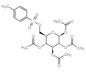 beta-D-Glucopyranose,1,2,3,4-tetraacetate 6-(4-methylbenzenesulfonate) Structure