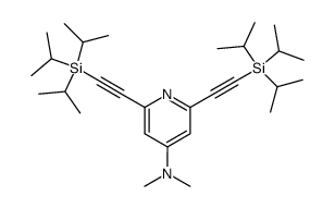 N,N-dimethyl-2,6-bis((triisopropylsilyl)ethynyl)pyridin-4-amine Structure