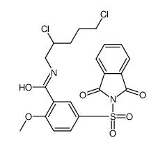 N-(2,5-Dichloropentyl)-5-(1,3-dioxoisoindolin-2-ylsulfonyl)-2-methoxybenzamide结构式