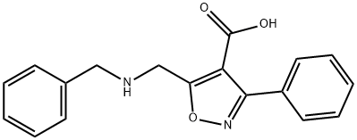 4-Isoxazolecarboxylic acid,3-phenyl-5-[[(phenylmethyl)amino]methyl]- structure