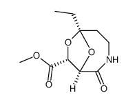 7,9-Dioxa-3-azabicyclo[4.2.1]nonane-8-carboxylicacid,6-ethyl-2-oxo-,methylester,(1R,6S,8R)-(9CI) picture