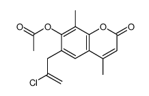 7-acetoxy-6-(2-chloro-allyl)-4,8-dimethyl-chromen-2-one结构式