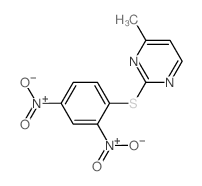 2-(2,4-Dinitrophenyl)sulfanyl-4-methyl-pyrimidine结构式