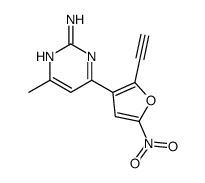 4-(2-ethynyl-5-nitrofuran-3-yl)-6-methylpyrimidin-2-amine结构式