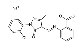 2-[[[1-(2-Chlorophenyl)-4,5-dihydro-3-methyl-5-oxo-1H-pyrazol]-4-yl]azo]benzoic acid sodium salt Structure
