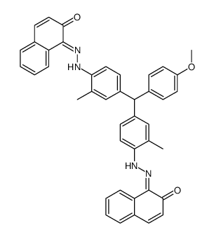 1,1'-[[(4-Methoxyphenyl)methylene]bis[(2-methyl-4,1-phenylene)azo]]bis(2-naphthalenol) structure