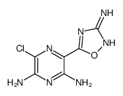 3-(3-amino-1,2,4-oxadiazol-5-yl)-5-chloropyrazine-2,6-diamine结构式