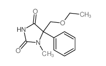 2,4-Imidazolidinedione,5-(ethoxymethyl)-1-methyl-5-phenyl-结构式