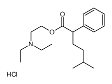 diethyl-[2-(5-methyl-2-phenylhexanoyl)oxyethyl]azanium,chloride Structure