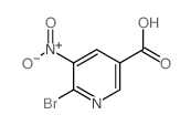 6-bromo-5-nitro-pyridine-3-carboxylic acid结构式