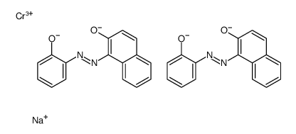 sodium bis[1-[(2-hydroxyphenyl)azo]-2-naphtholato(2-)]chromate(1-) Structure
