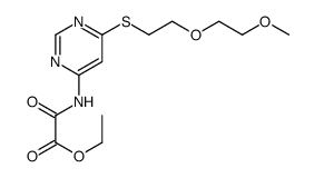ethyl 2-[[6-[2-(2-methoxyethoxy)ethylsulfanyl]pyrimidin-4-yl]amino]-2-oxoacetate Structure