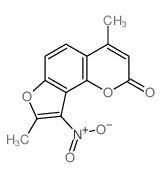 4,8-dimethyl-9-nitrofuro[2,3-h]chromen-2-one结构式