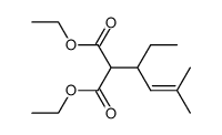 diethyl 2-(1-ethyl-3-methyl-2-butenyl)malonate结构式