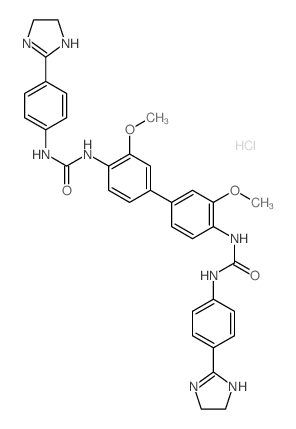 4,4''-Bicarbanilide,4',4'''-di-2-imidazolin-2-yl-2,2''-dimethoxy-, dihydrochloride (7CI,8CI) Structure