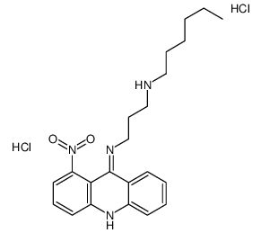 1-Nitro-9-(3-hexylaminopropylamino)acridine dihydrochloride结构式