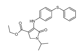 ethyl 5-oxo-4-[(4-phenylsulfanylphenyl)amino]-1-propan-2-yl-2H-pyrrole-3-carboxylate Structure