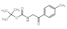 (2-oxo-2-p-tolyl-ethyl)-carbamic acid tert-butyl ester structure