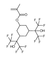 3,5-bis(1,1,1,3,3,3-hexafluoro-2-hydroxypropan-2-yl)cyclohexyl methacrylate structure