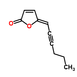 (5Z)-5-(2-Hexyn-1-ylidene)-2(5H)-furanone Structure