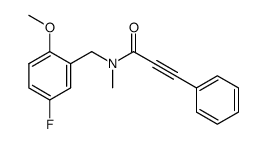 3-phenyl-propynoic acid (5-fluoro-2-methoxy-benzyl)-methyl-amide结构式