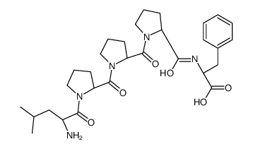 (2S)-2-[[(2S)-1-[(2S)-1-[(2S)-1-[(2S)-2-amino-4-methylpentanoyl]pyrrolidine-2-carbonyl]pyrrolidine-2-carbonyl]pyrrolidine-2-carbonyl]amino]-3-phenylpropanoic acid结构式