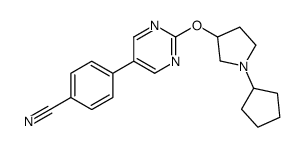 4-[2-(1-cyclopentylpyrrolidin-3-yl)oxypyrimidin-5-yl]benzonitrile Structure