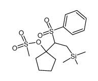 1-(1-(phenylsulfonyl)-2-(trimethylsilyl)ethyl)cyclopentyl methanesulfonate Structure