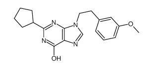 2-cyclopentyl-9-[2-(3-methoxyphenyl)ethyl]-3H-purin-6-one Structure
