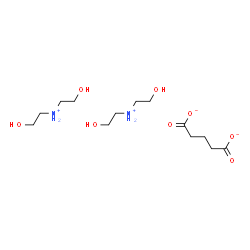 bis[bis(2-hydroxyethyl)ammonium] glutarate structure