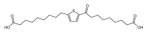 2-(8-carboxy-octanoyl)-5-(8-carboxy-octyl)-thiophene结构式