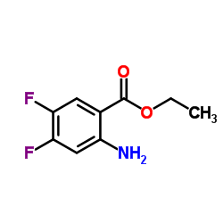 2-氨基-4,5-二氟苯甲酸乙酯结构式