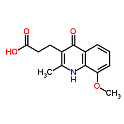 3-(8-Methoxy-2-methyl-4-oxo-1,4-dihydro-3-quinolinyl)propanoic acid结构式