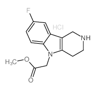 methyl 2-(8-fluoro-3,4-dihydro-1H-pyrido[4,3-b]indol-5(2H)-yl)acetate hydrochloride Structure