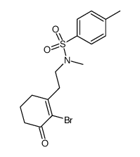 N-(2-(2-bromo-3-oxocyclohex-1-en-1-yl)ethyl)-N,4-dimethylbenzenesulfonamide结构式