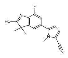 5-(7-Fluoro-3,3-dimethyl-2-oxo-2,3-dihydro-1H-indol-5-yl)-1-methy l-1H-pyrrole-2-carbonitrile structure