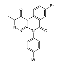 7-Bromo-10-(4-bromo-phenyl)-3-methyl-10H-1,2,4a,10-tetraaza-phenanthrene-4,9-dione结构式