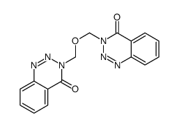 3-[(4-oxo-1,2,3-benzotriazin-3-yl)methoxymethyl]-1,2,3-benzotriazin-4-one结构式