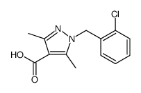 1-(2-CHLORO-BENZYL)-3,5-DIMETHYL-1H-PYRAZOLE-4-CARBOXYLIC ACID structure