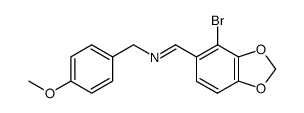 N-[(4-bromobenzo[1,3]dioxol-5-yl)methylidene]-N-(4-methoxybenzyl)amine结构式