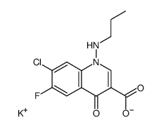 Potassium; 7-chloro-6-fluoro-4-oxo-1-propylamino-1,4-dihydro-quinoline-3-carboxylate Structure