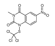 3-methyl-6-nitro-1-(trichloromethylsulfanyl)quinazoline-2,4-dione结构式