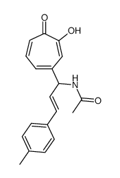 4-(1-acetamido-3-p-tolyl-2-propenyl)tropolone结构式