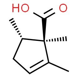 2-Cyclopentene-1-carboxylic acid, 1,2,5-trimethyl-, trans- (9CI)结构式